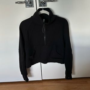 Lululemon 1/2 zip black cotton and  cream  both size XS/S